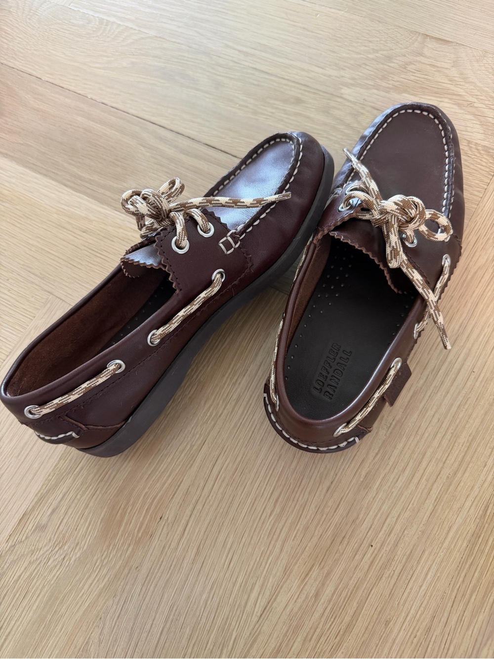 Loeffler Randall Franco Brown Leather Loafer Boat Shoes 7